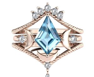 925 Sterling Silver London Blue Topaz Engagement <b>Ring</b> for Women Elegant Wedding Anniversary <b>Statement</b> <b>Ring</b> - Product Image 6
