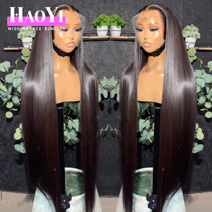 Peluca de Cabello Humano Natural Virgen Indio al por Mayor, Densidad 220%, Peluca Frontal Completa HD 13x6 con Encaje Transparente - Product Image 4