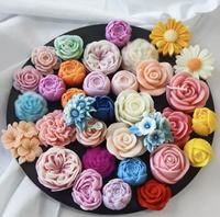 Moules à bougies en silicone 3D esthétiques en forme de fleurs (rose, pivoine, coquelicot) pour l'artisanat DIY de bougies à la cire de soja et de savons d'aromathérapie