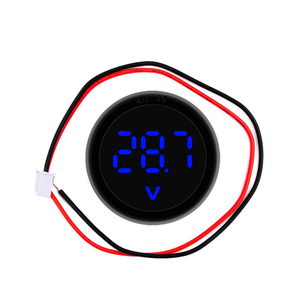 DC 4-100V LED Voltímetro circular digital Dos cables DC voltímetro digital cabeza Pantalla protección de conexión inversa - Product Image 5
