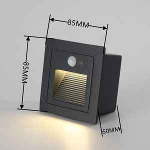 Bán Buôn Giá 2W 3W Không Thấm Nước Lõm Phòng Ngủ Phòng Khách Hành Lang Tường Đèn Tại Chỗ Cầu Thang Bước Chiếu Sáng Với Cảm Biến - Product Image 3