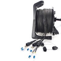 Câble de raccordement optique blindé tactique SM G657A 2/4/6/8/12/24 fibres, noir, TPU, 5G, connecteurs LC/SC/ST/FC/MPO/IP67, garantie 3 ans