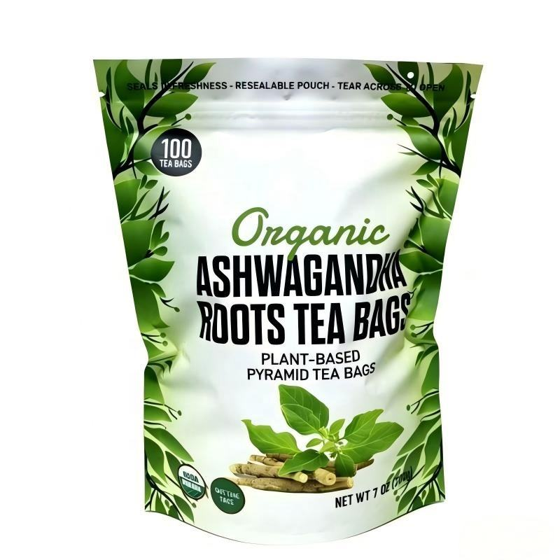 Ashwagandha Roots Herbal Tea Bags Relieves Stress & Boosts Energy 100% ...