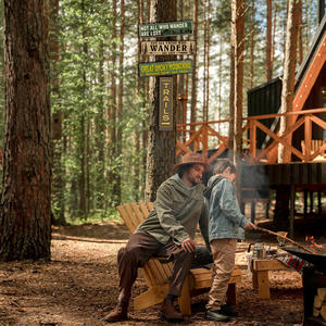 Letrero Metálico Retro de las Senderos de Montaña, Decoración de Pared del Parque Nacional Great Smoky Mountains para Cabaña, Casa, Aventura al Aire Libre - Product Image 1