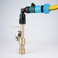 Robinet de remplissage rapide en laiton pour jardin, distributeur d'eau paysager, tige de robinet en cuivre à insertion au sol de 6 mm, robinet à clé pour pelouse de 1 pouce