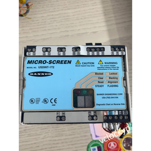 <b>Banner</b> USDINT-1T2 Micro-Screen Safety Light Curtain Controller, 2NO, 24VDC Used - Product Image 1