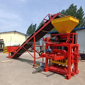 QT4-35 manuale e semiautomatico macchina per mattoni di cemento cemento, stampo per modello di cenere volante, materiale grezzo per la vendita Africa - Product Image 3