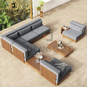 Meubles de patio en teck d'extérieur populaires <span class=keywords><strong>Canapé</strong></span> en teck avec <span class=keywords><strong>mousse</strong></span> à séchage rapide - Product Image 1