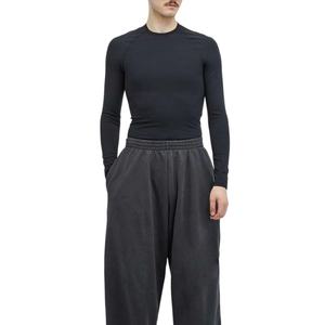 T-shirt athlétique durable à manches longues uni en coton 100% respirant, coupe ajustée, nouvelle arrivée, fabrication à faible MOQ pour hommes - Product Image 1