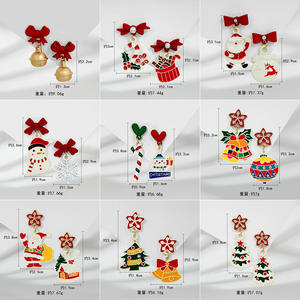 Regalo de moda divertido dedo cigarrillo Grinch dibujos animados lindo <span class=keywords><strong>Hulk</strong></span> campana roja árbol de Navidad pendientes colgantes para mujeres - Product Image 5