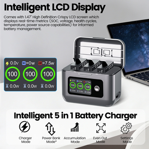 ชุดแบตเตอรี่ลิเธียมไอออน2100มิลลิแอมป์ต่อชั่วโมงเข้ากันได้กับ DJI OSMO 360/ACTION 6/ACTION 5 Pro/ACTION 4/ACTION 3 - Product Image 3