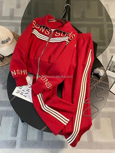 2025 nuevo diseño de gama alta ropa informal para mujer primavera y otoño deportes de ocio Sudadera con capucha pantalones de pierna ancha Conjunto 2 conjuntos - Product Image 1