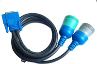 Câble de diagnostic LANLIN DB15 vers Type2 9 broches 6 broches en Y pour NEXIQ USB Link 1 Camion lourd J1939 J1708