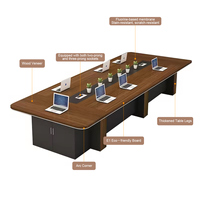 Fabricant de grandes tables de conférence en MDF, système de tables modulaires pour réunions, table de salle de réunion 10 places