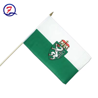 Tissu en polyester imprimé de haute qualité personnalisé 30x45cm campagne suisse petit bâton Mini drapeaux à main