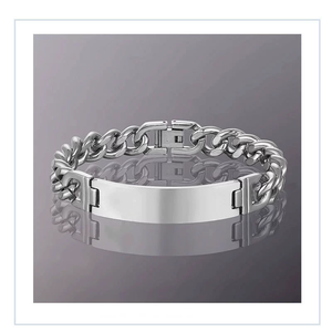 외과 용 등급 <span class=keywords><strong>316L</strong></span> 스테인레스 스틸 저자 극성 팔찌 OEM/ODM 새겨진 의료 보석 남성용 여성용 선물 - Product Image 4