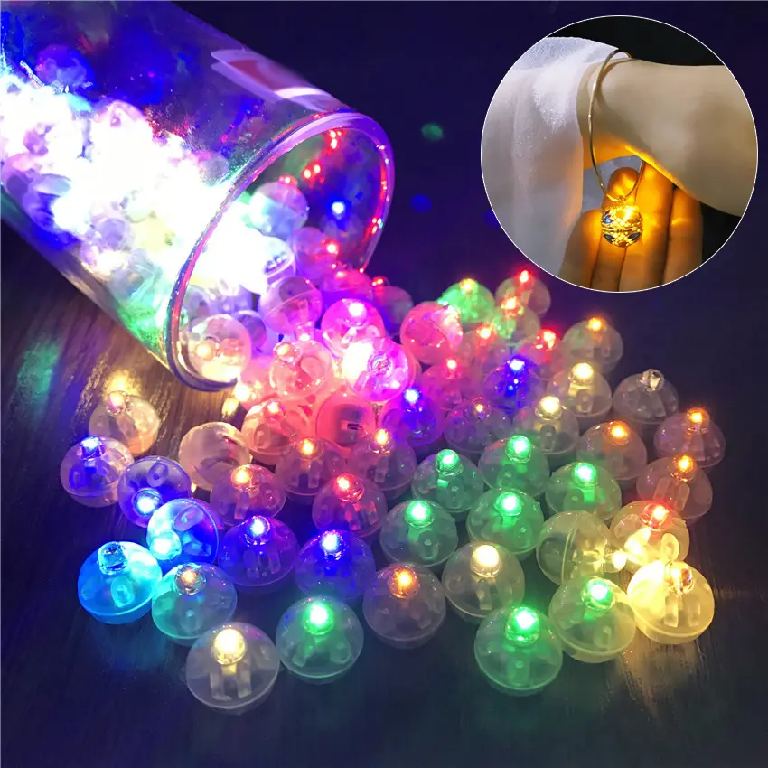 Atacado LED Flash Bola Lâmpada Multicolor Luminosas Lâmpadas Mini Led Festa Balão Luz para o Natal Decoração Do Casamento