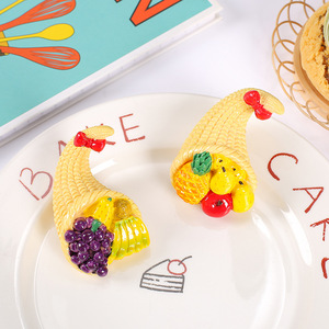 Artificial Fruit And Vegetable Cornucopia Resin Decor Indoor Easter Decoration - Product Image 4