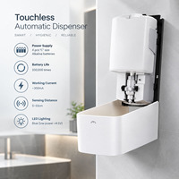Distributeur de savon électrique mural en plastique ABS, sans contact, pour Restaurant, vente en gros, ml