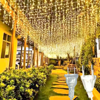 Guirlande lumineuse LED décorative de 10 m en plastique, blanc chaud, pour Noël, à suspendre en extérieur et en intérieur