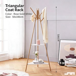 Perchero de Esquina para Ropa, Diseño Antiguo, Ahorro de Espacio para Sala de Estar, Perchero Multiusos de Hierro - Product Image 3