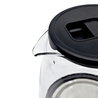 Bouilloire électrique Factory Direct 1.8L avec contrôle de la température et maintien au chaud Fonction 1500W Bouilloire noire en plastique verre pour un usage domestique