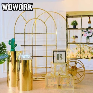 2026 WOWORK Giant <strong>Metal</strong> Iron Gold <strong>Arch</strong> Backdrop <strong>Frame</strong> for Wedding Decoration - Product Image 2