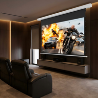 Écran de projection ALR gris cristal motorisé, rejet de lumière ambiante électrique, taille personnalisable, montage mural ou au plafond pour 4K HD