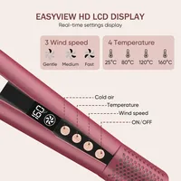 Lisseur de cheveux électrique en céramique LCD 1500W USB/Batterie - Contrôle de la température, sans dommages causés par la chaleur, utilisation humide/sèche