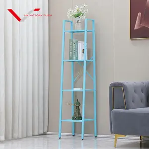 Desain furnitur 4 rak buku disesuaikan rak penyimpanan lemari buku ruang tamu rak penyimpanan buku mudah dirakit rak buku