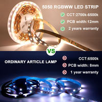 DC 12V 24V RGB CCT RGBCCT RGBW RGBWW lumière 5M 300LED SMD 5050 blanc chaud bleu couleur unique prix des bandes lumineuses LED flexibles