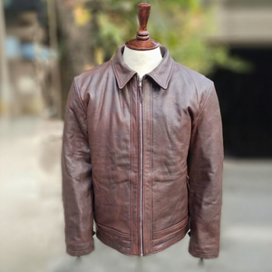 Veste en cuir de vachette naturel Hasnain pour homme, vente chaude, hiver, moto, respirante, écologique, coupe-vent, design personnalisé - Product Image 1