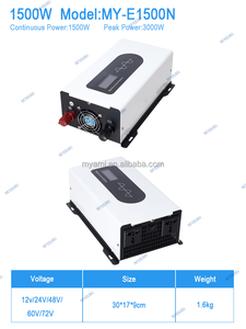 할인 판매 DC 12V 24V 48V에서 AC 110V 220V 순수 사인파 인버터 1500W/3000W 전력 태양광 인버터 오프그리드 LCD 디스플레이 - Product Image 3