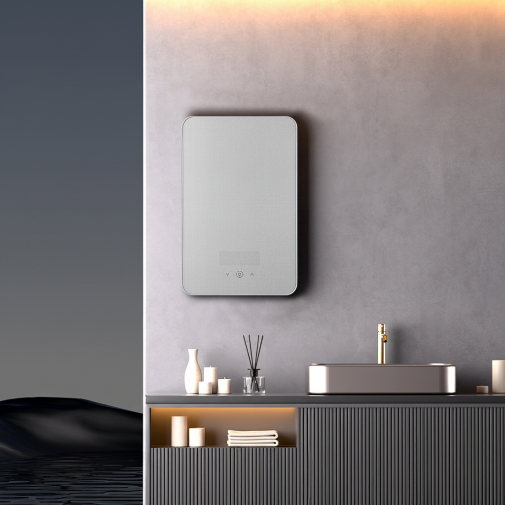 Electric Tankless Water Heater 8.8kW LED Display Smart Touch Control IPX4 Waterproof Energy-Saving Multi-Point Supply for