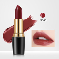 Rouge à lèvres mat à tête de balle de maquillage chimique, marque privée, faible MOQ, taille d'échantillon, avec des propriétés de protection solaire et hydratantes