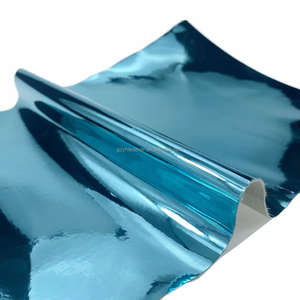 सुपर चिकनी 0.8 मिमी धातु चांदी दर्पण tpu सिंथेटिक fu pu चमड़े के फर्नीचर कुर्सियां बेल्ट सजावट 50 मीटर बुना हुआ समर्थन - Product Image 3