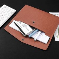 Carpeta de presentación de documentos de cuero PU grabado en relieve a prueba de arañazos sobres de PP elegantes de tamaño personalizado