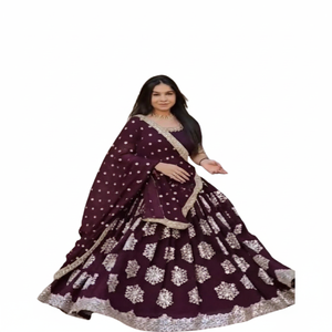 Indian Bridal Lehenga Choli with Embroidery and <b>Sequins</b> Stunning Wedding Wear - Product Image 1