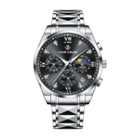 Luxuriöse Herren-Edelstahluhr 3BAR Wasserdicht Quarzwerk-Uhr 42mm Leuchtende Hombre Armbanduhren