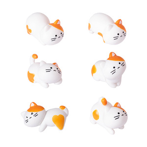 Ensemble de figurines de chatons mignons, 8 pièces, décorations murales en PVC pour maison de poupée, ornement de bureau, Design Orange et blanc - Product Image 1