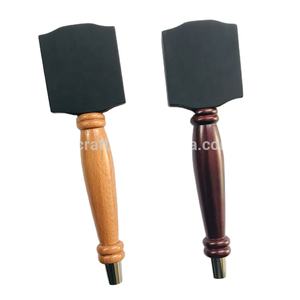 Barra de cerveza de rosca estándar de la UE y EE. UU. Tiradores de grifo de pizarra de madera de roble Cerveza - Product Image 2