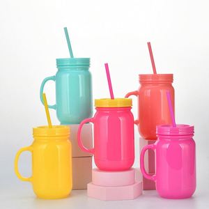 Vaso de Plástico de Doble Pared Libre de BPA, con Tapa y Pajita, Personalizable en Color, para Café - Product Image 3