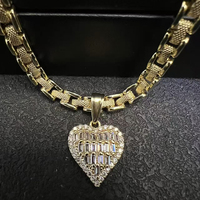 Collier pendentif personnalisé en acier inoxydable pour dropshipping, chaîne tendance, cadeau de fête pour femme