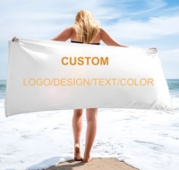 Wholesale Quick Dry Microfiber Beach Towel Custom Printed Colorful Sand Free Swim Travel Gym Bath Adults Children Includes Bag
