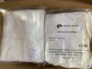 Combinaison jetable blanche pour peintres, combinaison de peintre grande taille, combinaison de travail unisexe avec fermeture éclair et poignets élastiques - Product Image 6