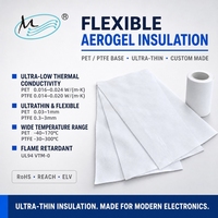 Matériau d'isolation en aérogel ultra-fin et flexible, adapté aux appareils dotés d'un espace limité, tels que les téléphones