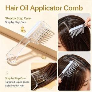 Peine Aplicador de Aceite para el Cuero Cabelludo con Logotipo Personalizado, Recargable, para Dispensar Suero Líquido, Cuidado de la Raíz del Cabello y Crecimiento Capilar - Product Image 5