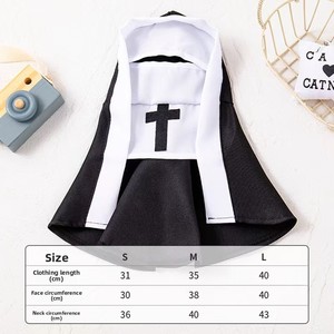 Disfraz <span class=keywords><strong>de</strong></span> Gato, Ropa para Perro, Atuendo <span class=keywords><strong>de</strong></span> <span class=keywords><strong>Monja</strong></span> Divertido para Mascotas, Ropa Informal y Linda para Mascotas Pequeñas y Medianas - Product Image 4