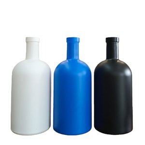 Botella de Vidrio Personalizada Verde Mate, Negra y Gris para Ginebra, 100 ml, 375 ml, 500 ml, 750 ml, Botella Vacía de Vidrio para Vodka, Ginebra y Aceite de Oliva con Corcho - Product Image 5