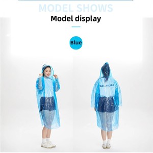 Impermeabile monouso per adulti a compressione portatile PE singola persona <span class=keywords><strong>pioggia</strong></span> per lo stile Tour all'aperto di viaggio ispessito - Product Image 1